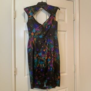 London styles black purple & fushia dress size 10